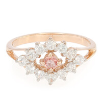Padparadscha-Saphir-Silberring
