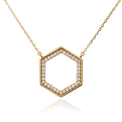 Lupenreiner (F)Brillant-Goldhalskette (LUCENT DIAMONDS)