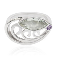 Grüner Amethyst-Silberring