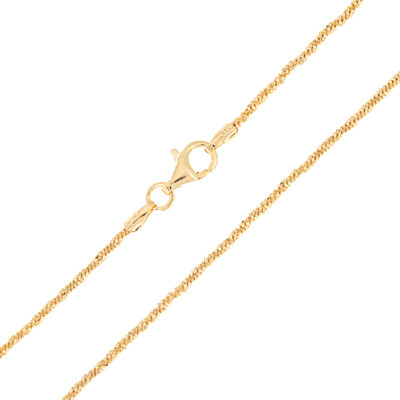 Silber-Criss-Cross-Kette - 2,53 g - 42 cm - vergoldet