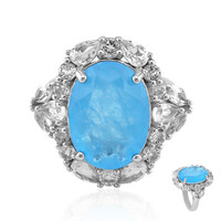 Blauer Quarz-Silberring