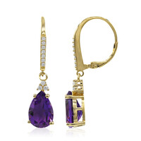 Sambia-Amethyst-Silberohrringe