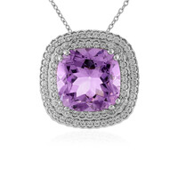 Lavendel-Amethyst-Silberhalskette
