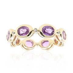 Purpurfarbener Ceylon-Saphir-Goldring