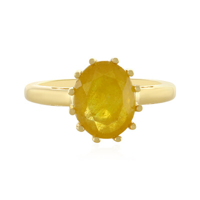 Gelber Madagaskar-Saphir-Silberring