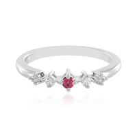 Pinkfarbener Spinell-Silberring