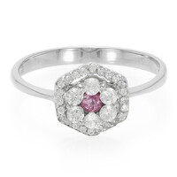 Padparadscha-Saphir-Silberring