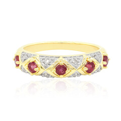 Roter Beryll-Goldring