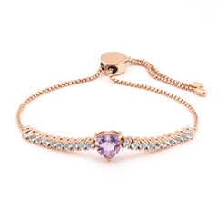 Bolivianischer Amethyst-Silberarmband