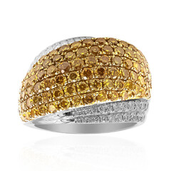 Gelber SI2 Brillant-Goldring (CIRARI)