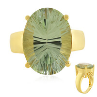 Grüner Amethyst-Silberring