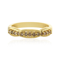 I4 Champagner-Diamant-Silberring