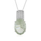 Grüner Amethyst-Silberhalskette