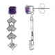 Amethyst-Silberohrringe