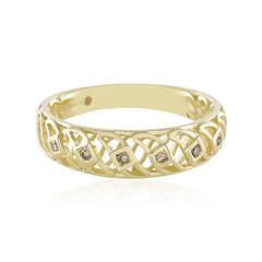 I2 Champagner-Diamant-Goldring (Ornaments by de Melo)