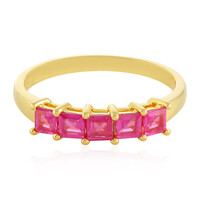 Pinkfarbener Madagaskar-Saphir-Silberring