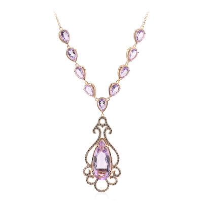 Bolivianischer Amethyst-Silbercollier