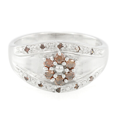 Fancy-Diamant-Silberring