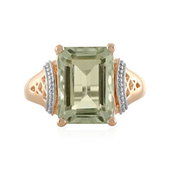 Grüner Amethyst-Silberring