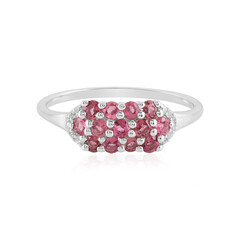 Brasilianischer Pinkfarbener Turmalin-Silberring