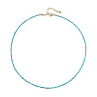 Neonblauer Apatit-Silberhalskette