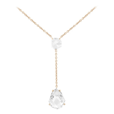 Weißer Quarz-Silbercollier (TPC)