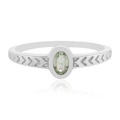 Grüner Amethyst-Silberring