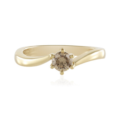 I2 Schokoladen-Brillant-Goldring
