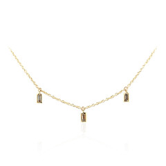 SI2 Champagner-Diamant-Goldcollier (de Melo)