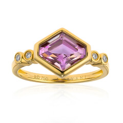 Pinkfarbener Diaspor-Goldring (AMAYANI)
