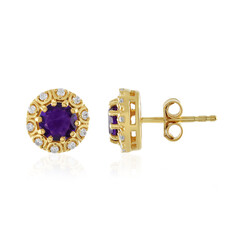Sibirischer Amethyst-Silberohrringe