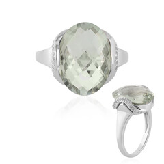 Grüner Amethyst-Silberring