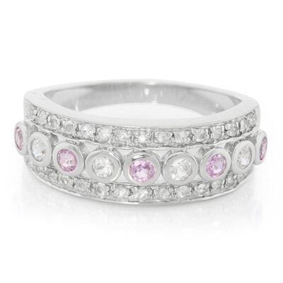 Pinkfarbener Ceylon-Saphir-Silberring