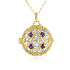 Amethyst-Silberhalskette (Gems en Vogue)