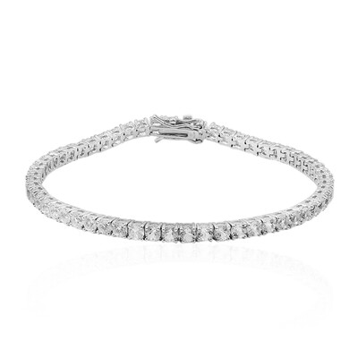 Weißer Topas-Silberarmband