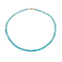 Blauer Apatit-Goldhalskette