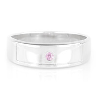 Pinkfarbener Ceylon-Saphir-Herren-Silberring