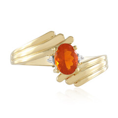 Mexikanischer Feueropal-Silberring