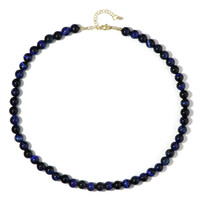 Blaues Tigerauge-Silberhalskette