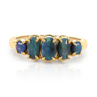 Lightning Ridge-Schwarzer Opal-Goldring (Mark Tremonti)