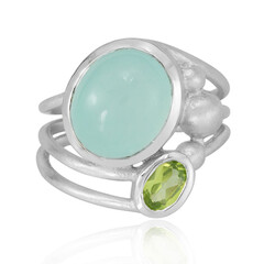 Aqua-Chalzedon-Silberring