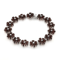 Granat-Silberarmband