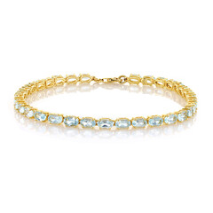 Himmelblauer Topas-Silberarmband