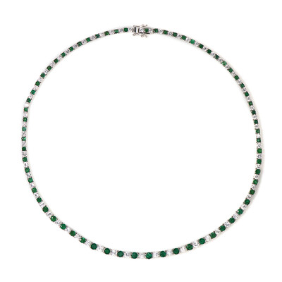 Sambia-Smaragd-Silbercollier (Gems en Vogue)