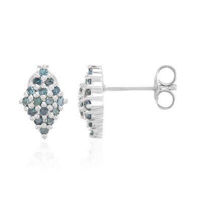 Fancy-Diamant-Silberohrringe