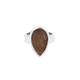Brauner Moosachat-Silberring