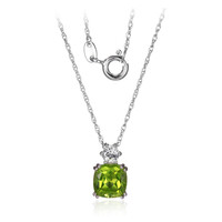 Peridot-Silberhalskette