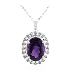 Marokkanischer Amethyst-Silberhalskette