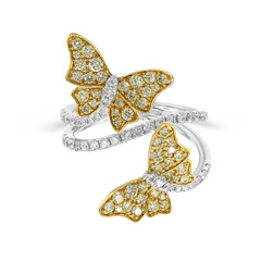 Gelber SI2 Brillant-Goldring (CIRARI)