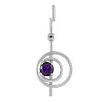 Sambia-Amethyst-Silberanhänger